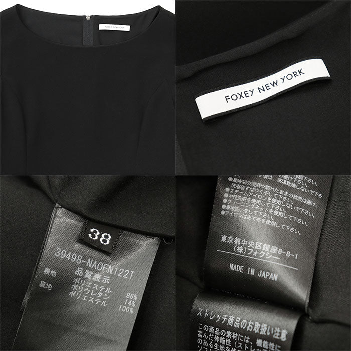 FOXEY one piece [Outer material] 86% polyester, 14% polyurethane [Lining] 100% polyester black Women 38 Used Authentic