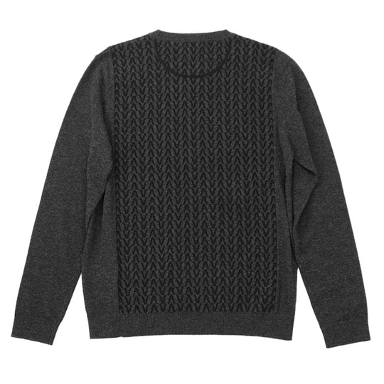 Valentino sweater [Outer material] 100% wool Gray black mens S Used Authentic