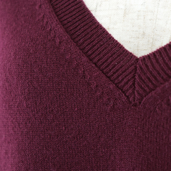 PRADA knit [Outer material] 100% cashmere Burgundy Women 42 Used Authentic