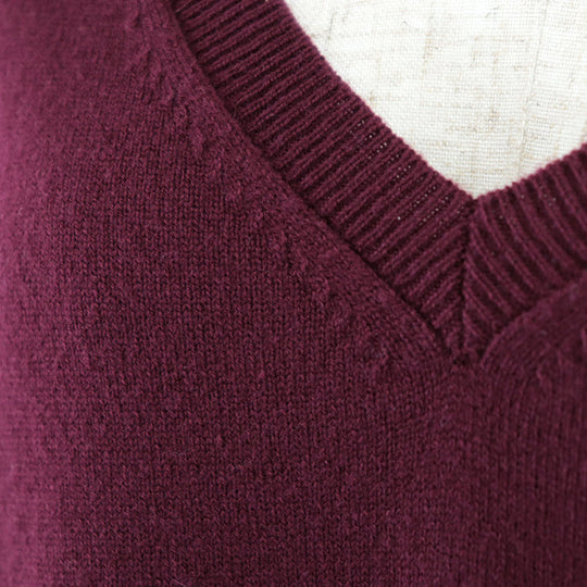 PRADA knit [Outer material] 100% cashmere Burgundy Women 42 Used Authentic