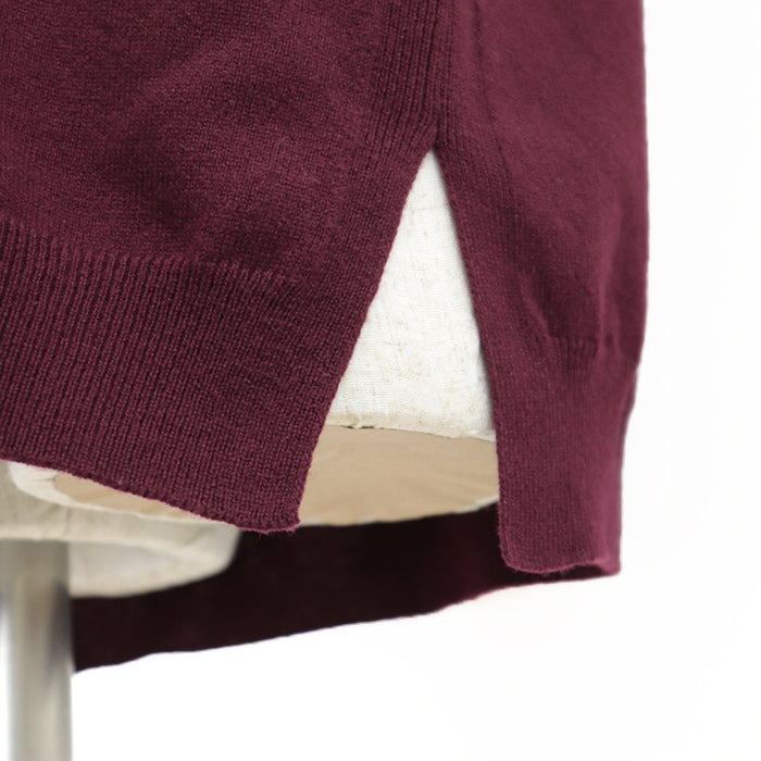 PRADA knit [Outer material] 100% cashmere Burgundy Women 42 Used Authentic