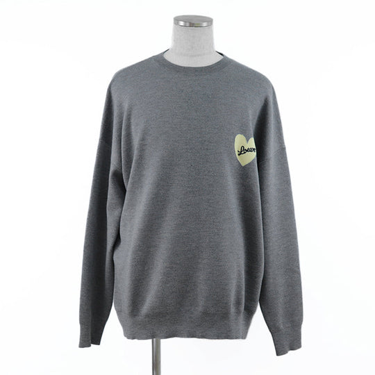 LOEWE sweater [Outer fabric] 100% wool [Other fabric] 100% rayon gray H526Y14KEI mens XL Used Authentic