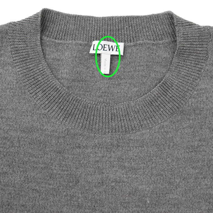 LOEWE sweater [Outer fabric] 100% wool [Other fabric] 100% rayon gray H526Y14KEI mens XL Used Authentic