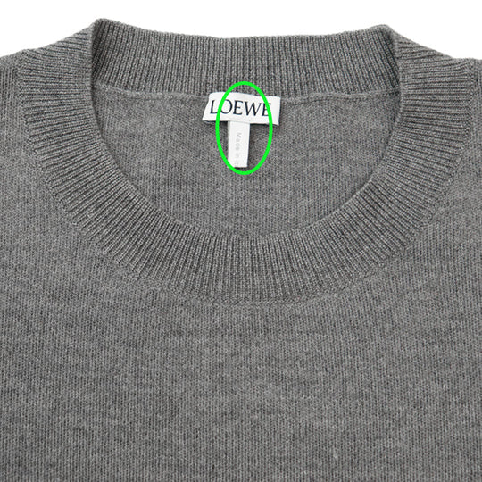LOEWE sweater [Outer fabric] 100% wool [Other fabric] 100% rayon gray H526Y14KEI mens XL Used Authentic