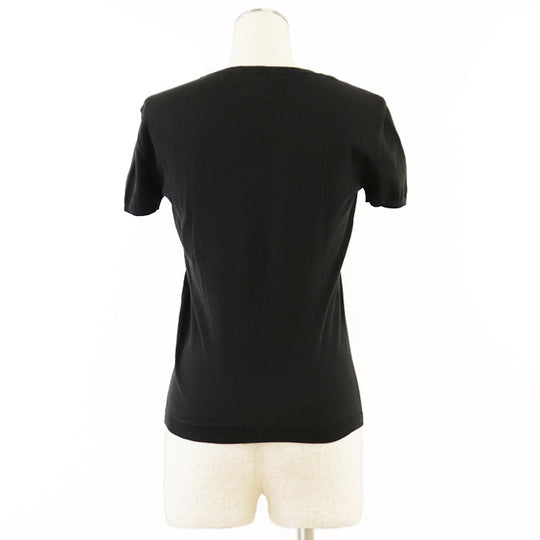 CHANEL knit [Outer material] 99% cotton, 1% elastane black Women 38 Used Authentic