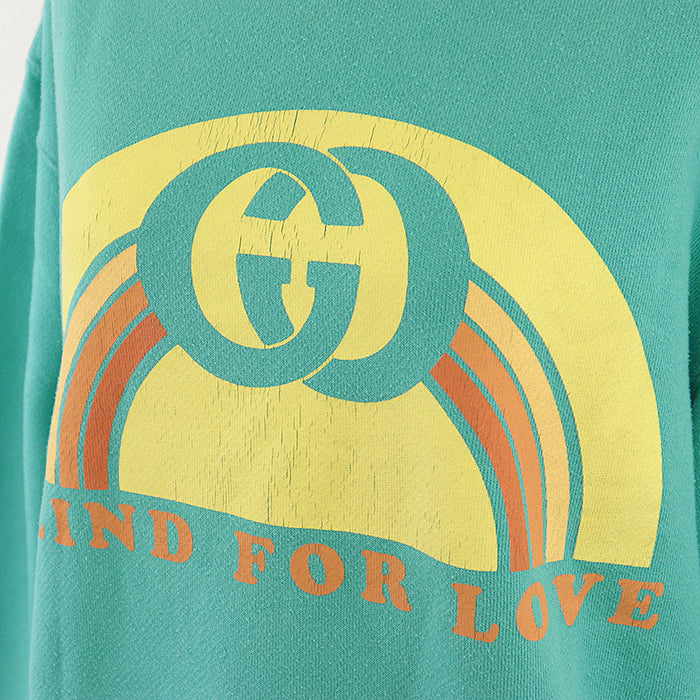 GUCCI sweat [Outer material] 100% cotton Turquoise XS