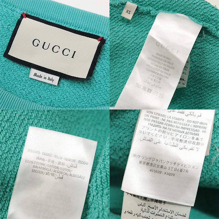 GUCCI sweat [Outer material] 100% cotton Turquoise XS