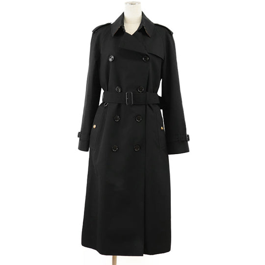 BURBERRY trench coat [Outer fabric] 100% cotton [Lining] 100% cotton [Sleeve lining] 100% viscose black Women Used Authentic