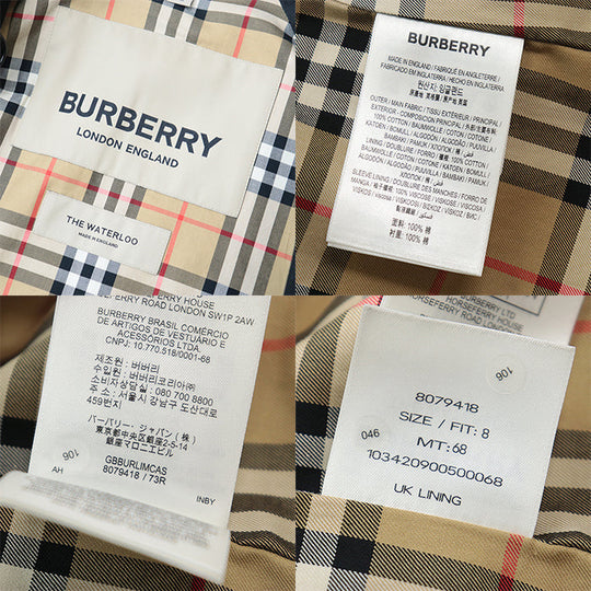 BURBERRY trench coat [Outer fabric] 100% cotton [Lining] 100% cotton [Sleeve lining] 100% viscose black Women Used Authentic