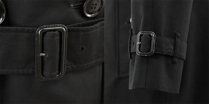 BURBERRY trench coat [Outer fabric] 100% cotton [Lining] 100% cotton [Sleeve lining] 100% viscose black Women Used Authentic