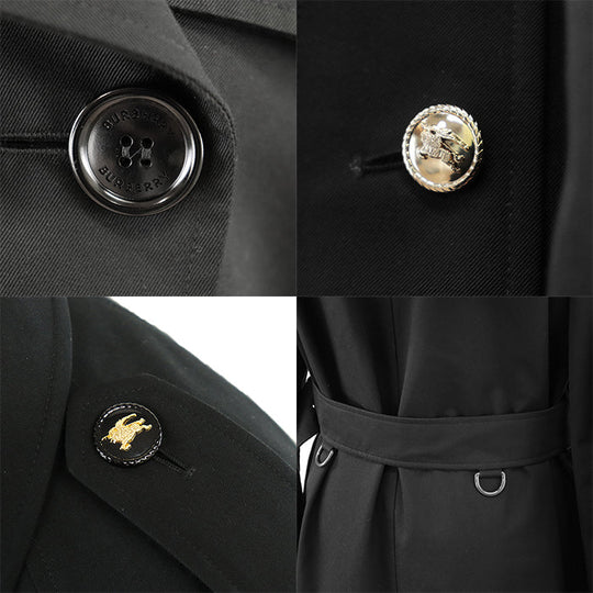 BURBERRY trench coat [Outer fabric] 100% cotton [Lining] 100% cotton [Sleeve lining] 100% viscose black Women Used Authentic