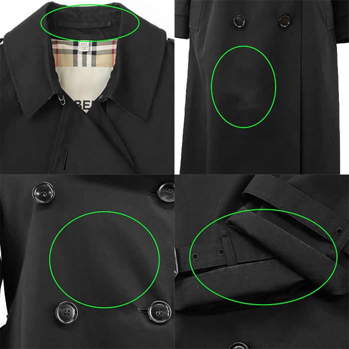 BURBERRY trench coat [Outer fabric] 100% cotton [Lining] 100% cotton [Sleeve lining] 100% viscose black Women Used Authentic