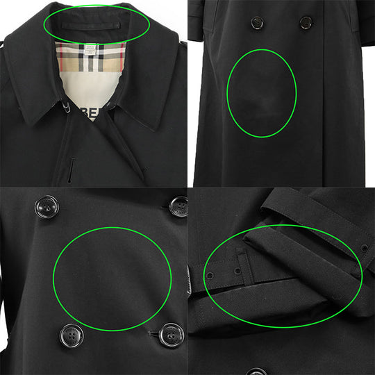 BURBERRY trench coat [Outer fabric] 100% cotton [Lining] 100% cotton [Sleeve lining] 100% viscose black Women Used Authentic