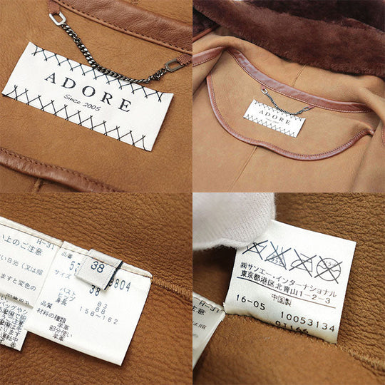ADORE coat 531-6259804 sheep leather Brown Women 38 Used Authentic
