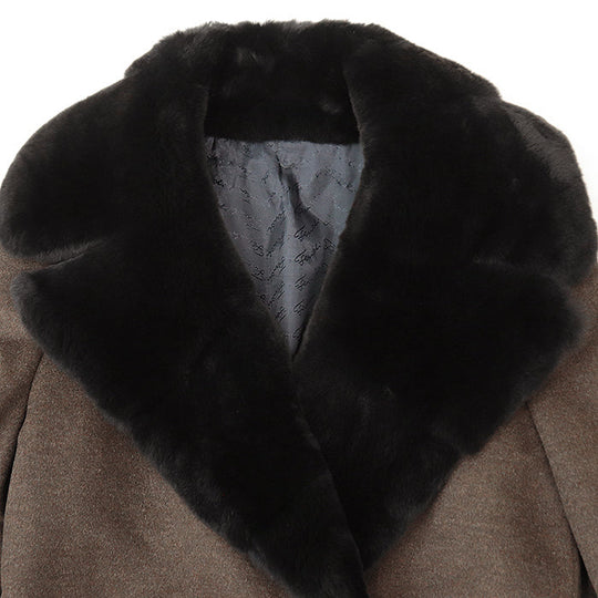 FENDI coat [Outer fabric] 60% wool, 30% angora [Other fabric] 100% cupra Brown Women 40 Used Authentic