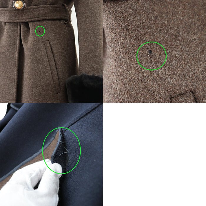 FENDI coat [Outer fabric] 60% wool, 30% angora [Other fabric] 100% cupra Brown Women 40 Used Authentic