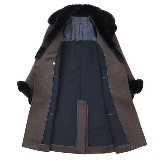 FENDI coat [Outer fabric] 60% wool, 30% angora [Other fabric] 100% cupra Brown Women 40 Used Authentic