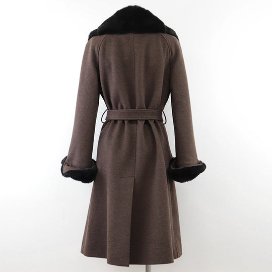 FENDI coat [Outer fabric] 60% wool, 30% angora [Other fabric] 100% cupra Brown Women 40 Used Authentic