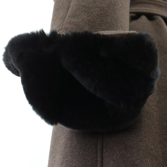 FENDI coat [Outer fabric] 60% wool, 30% angora [Other fabric] 100% cupra Brown Women 40 Used Authentic