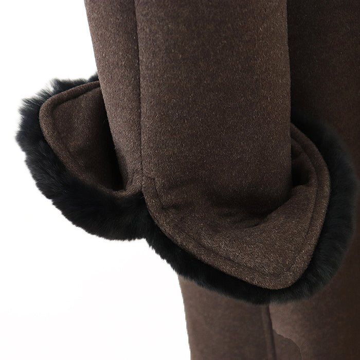 FENDI coat [Outer fabric] 60% wool, 30% angora [Other fabric] 100% cupra Brown Women 40 Used Authentic