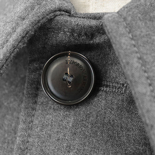 Emporio Armani coat [Outer fabric] 48% virgin wool, 24% polyester; [Lining] 68% acetate, 32% polyester; [Other fabric] 90% polyamide, 10% elastane gray 41LC60 mens 48 Used Authentic