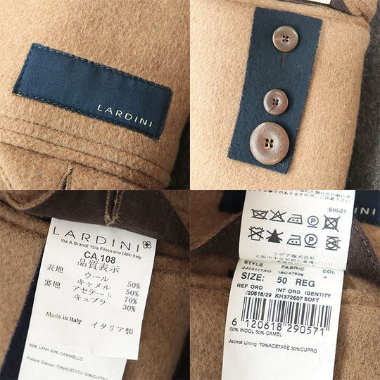 LARDINI coat wool Camel 50