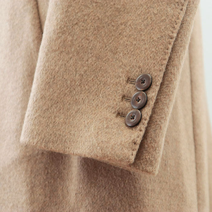LARDINI coat wool Camel 50