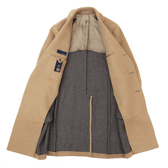 LARDINI coat wool Camel 50