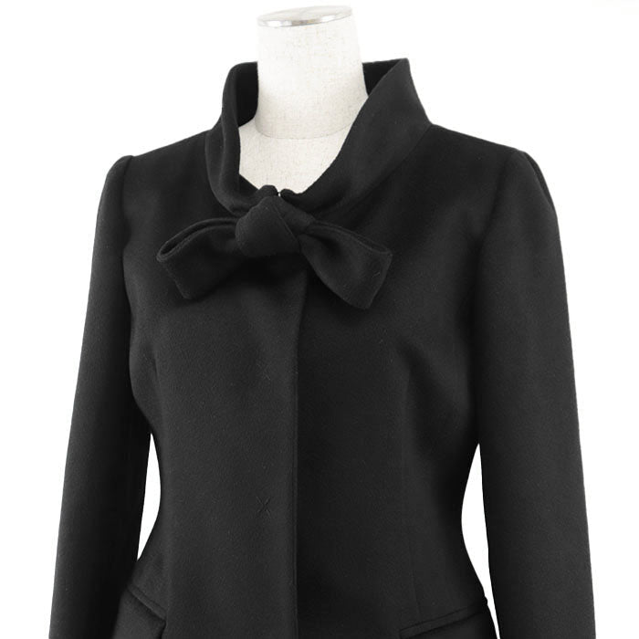 Valentino coat [Outer material] 100% cashmere [Lining] 61% nylon, 39% silk black Women 42 Used Authentic