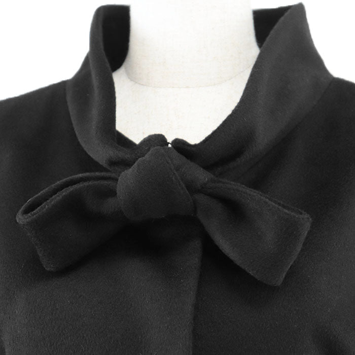 Valentino coat [Outer material] 100% cashmere [Lining] 61% nylon, 39% silk black Women 42 Used Authentic