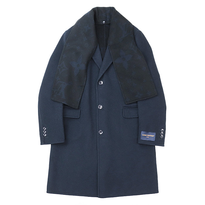 LOUIS VUITTON coat [Outer material] 99% wool, 1% silk [Lining] 100% cupra Navy, Black RM241Q TSY HQC40E mens 52 Used Authentic