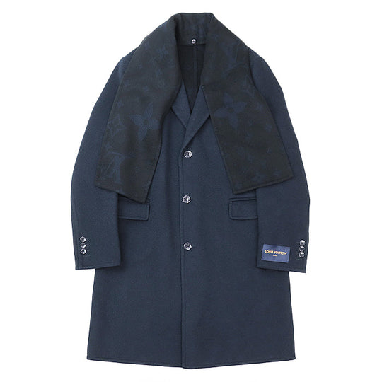 LOUIS VUITTON coat [Outer material] 99% wool, 1% silk [Lining] 100% cupra Navy, Black RM241Q TSY HQC40E mens 52 Used Authentic