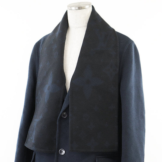 LOUIS VUITTON coat [Outer material] 99% wool, 1% silk [Lining] 100% cupra Navy, Black RM241Q TSY HQC40E mens 52 Used Authentic