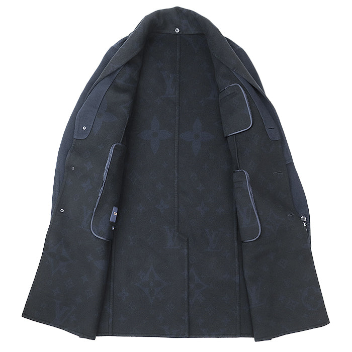 LOUIS VUITTON coat [Outer material] 99% wool, 1% silk [Lining] 100% cupra Navy, Black RM241Q TSY HQC40E mens 52 Used Authentic