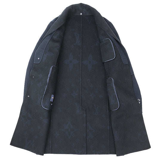 LOUIS VUITTON coat [Outer material] 99% wool, 1% silk [Lining] 100% cupra Navy, Black RM241Q TSY HQC40E mens 52 Used Authentic
