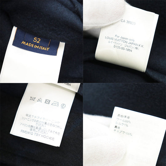 LOUIS VUITTON coat [Outer material] 99% wool, 1% silk [Lining] 100% cupra Navy, Black RM241Q TSY HQC40E mens 52 Used Authentic