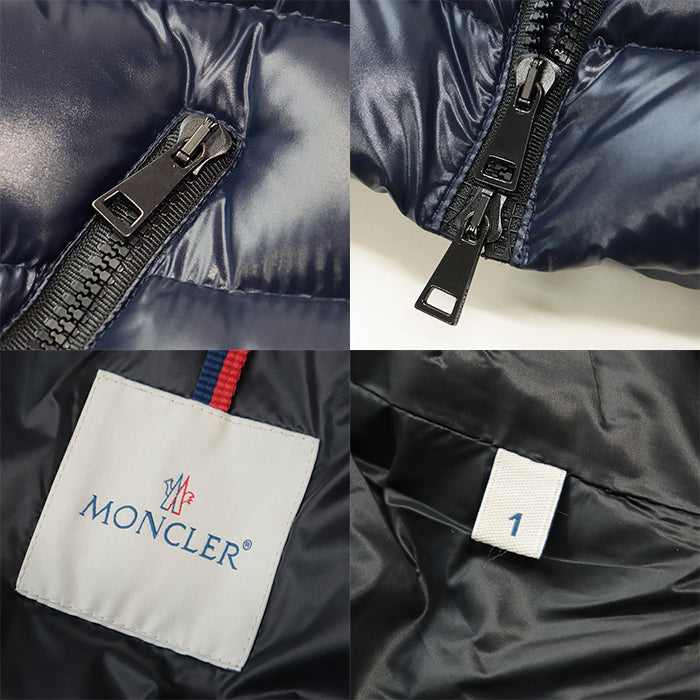 MONCLER coat [Outer material] 100% nylon [Lining] 100% nylon [Filling] 90% down, 10% feather Navy Women 1 Used Authentic