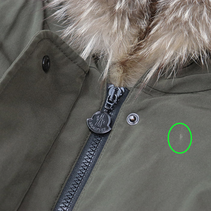 MONCLER coat [Outer material] 70% polyester, 30% cotton [Lining] 100% polyamide [Filling] 90% down, 10% feather khaki Women 1 Used Authentic