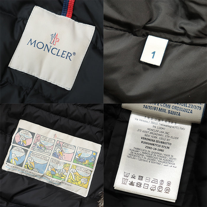 MONCLER coat [Outer material] 70% polyester, 30% cotton [Lining] 100% polyamide [Filling] 90% down, 10% feather khaki Women 1 Used Authentic