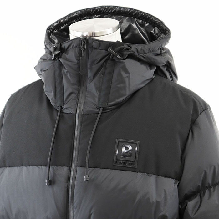 BURBERRY Down jacket [Outer material] 100% nylon; [Lining] 100% polyamide; [Filling] 80% down, 20% feather; [Other material] 87% polyester, 13% cotton black mens L Used Authentic