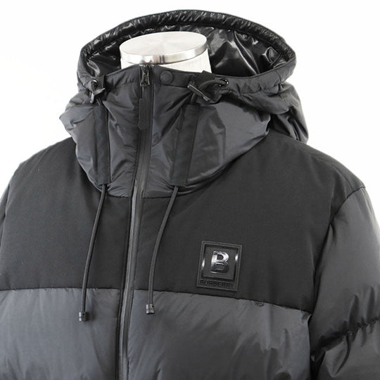 BURBERRY Down jacket [Outer material] 100% nylon; [Lining] 100% polyamide; [Filling] 80% down, 20% feather; [Other material] 87% polyester, 13% cotton black mens L Used Authentic