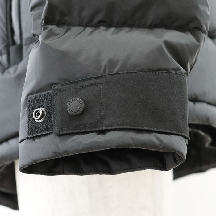 BURBERRY Down jacket [Outer material] 100% nylon; [Lining] 100% polyamide; [Filling] 80% down, 20% feather; [Other material] 87% polyester, 13% cotton black mens L Used Authentic