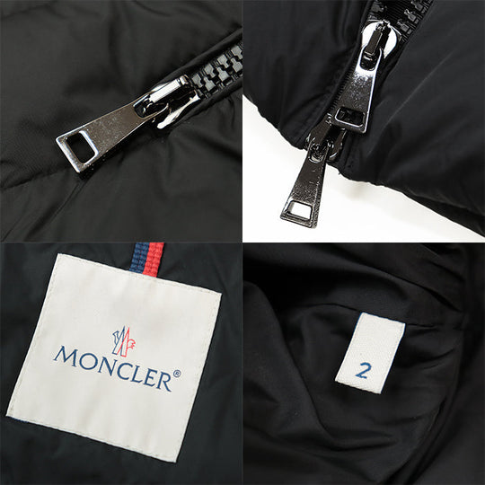 MONCLER coat [Outer material] 100% nylon [Lining] 100% nylon [Filling] 90% down, 10% feather black Women 2 Used Authentic