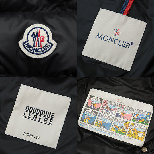MONCLER Down jacket [Outer fabric] 100% nylon [Lining] 100% nylon [Filling] 90% down, 10% feather [Other fabric] 100% nylon black Women Used Authentic