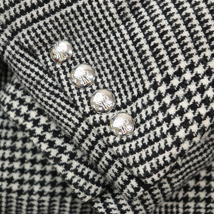 MONCLER Down jacket [Outer material] 100% wool [Lining] 100% nylon [Filling] 90% down, 10% feather [Rib] 100% wool [Other fabric] 100% nylon [Leather part] Cowhide leather black mens 2 Used Authentic