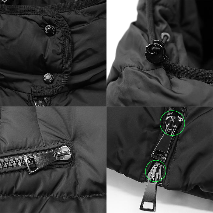 MONCLER Down jacket 100% nylon [Filling] 90% down, 10% feather black BETULA Women Used Authentic
