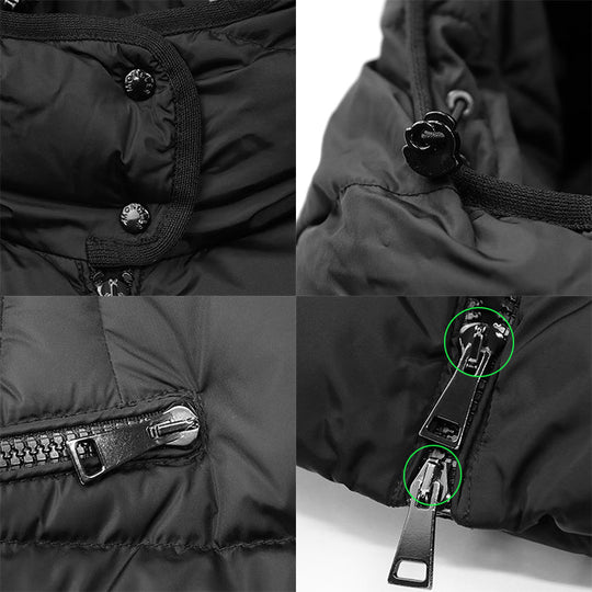 MONCLER Down jacket 100% nylon [Filling] 90% down, 10% feather black BETULA Women Used Authentic