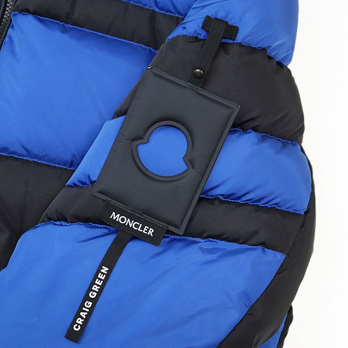 MONCLER GENIUS Down jacket 100% nylon [Filling] 90% down, 10% feather Black, Blue PLUGGERY mens 2 Used Authentic