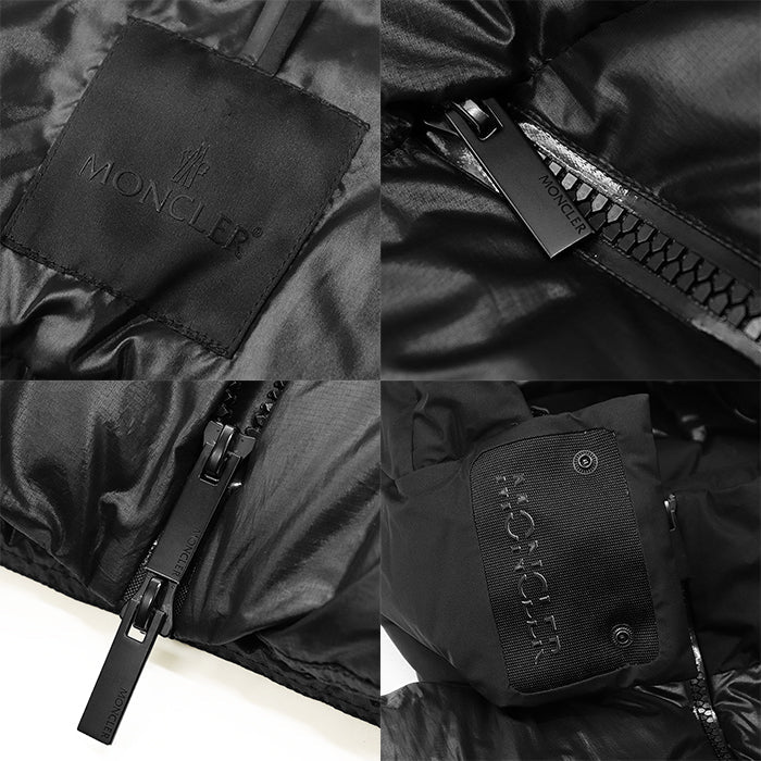 MONCLER Down jacket [Outer fabric] 100% polyester [Lining] 100% nylon [Filling] 90% down, 10% feather [Other fabric] 80% nylon, 20% polyurethane black ZUBAIR mens 2 Used Authentic