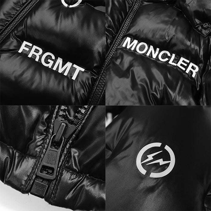 MONCLER GENIUS Down jacket 100% nylon [Filling] 90% down, 10% feather Black, White mens Used Authentic